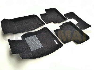 Коврики текстильные 3D Euromat чёрные Original Business на Infiniti Q50 № EMC3D-002811
