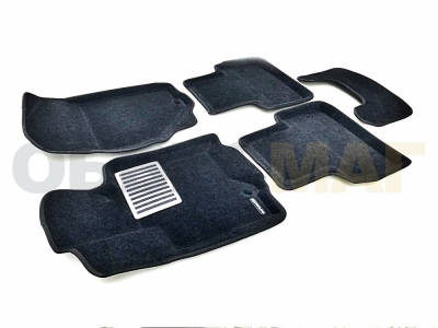 Коврики текстильные 3D Euromat чёрные Original Lux на Infiniti QX50 № EM3D-002803