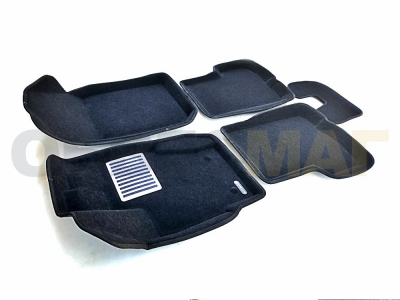 Коврики текстильные 3D Euromat чёрные Original Lux на Renault Duster/Nissan Terrano № EM3D-004209