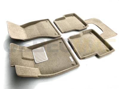 Коврики текстильные 3D Euromat бежевые Original Lux для Audi A6 2011-2018