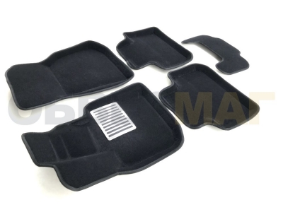 Коврики текстильные 3D Euromat чёрные Original Lux на BMW X3 G01 № EM3D-001222