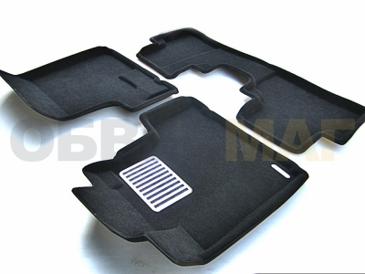 Коврики текстильные 3D Euromat чёрные Original Lux на Honda CR-V № EM3D-002606