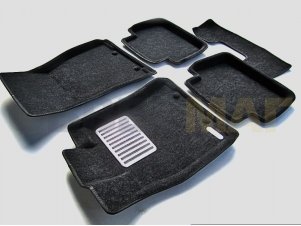 Коврики текстильные 3D Euromat чёрные Original Lux на Jaguar XF № EM3D-002750