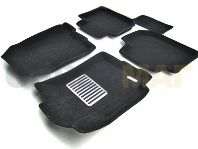 Коврики текстильные 3D Euromat чёрные Original Lux на Subaru Tribeca № EM3D-004710