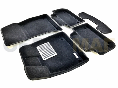 Коврики текстильные 3D Euromat чёрные Original Lux на Audi Q5 № EM3D-001101