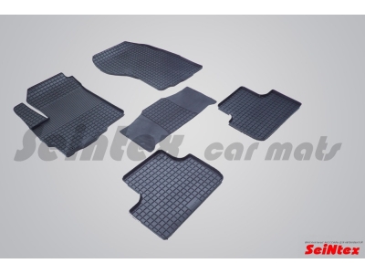 Коврики резиновые Seintex с рисунком Сетка для Citroen C4 Aircross/Peugeot 4008 № SEINTEX.82889