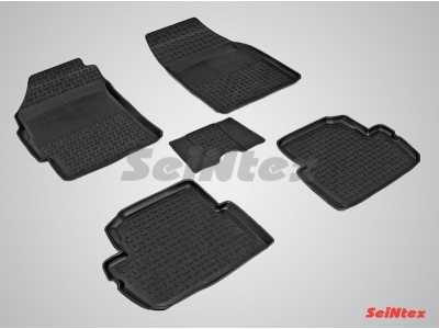 Коврики салона резиновые Seintex с бортиком для Chevrolet Spark/Ravon R2 2010-2021