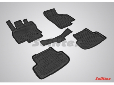Коврики резиновые Seintex с рисунком Сетка для Audi A3 № SEINTEX.84027