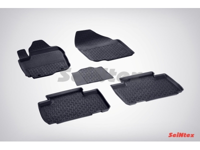 Коврики салона резиновые Seintex с бортиком для Toyota RAV4 2013-2019