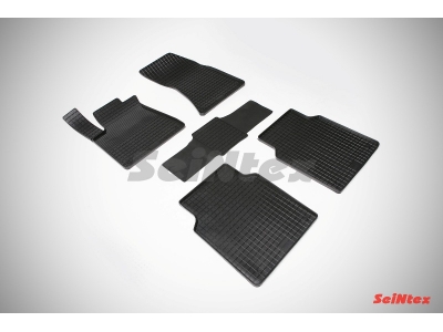 Коврики резиновые Seintex с рисунком Сетка для Audi A8 2010-2013