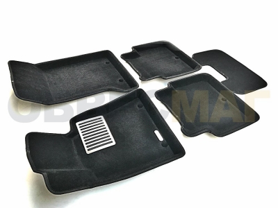 Коврики текстильные 3D Euromat чёрные Original Lux на Hyundai Genesis № EM3D-002705