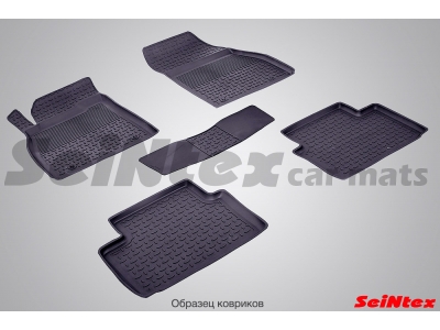 Коврики салона резиновые Seintex с бортиком для Audi A3 2012-2021