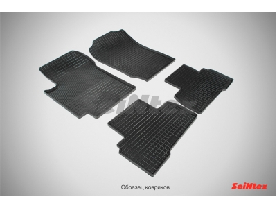 Коврики резиновые Seintex с рисунком Сетка для BMW X1 F48 2015-2021