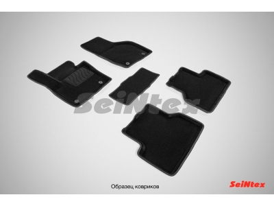 Коврики текстильные 3D Seintex чёрные для Audi A4 № SEINTEX.87329