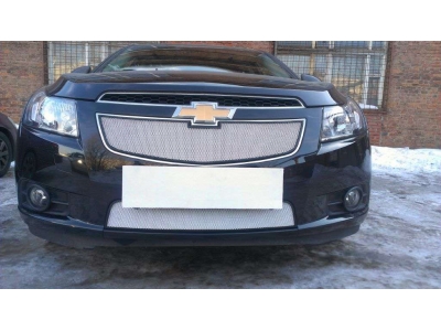 Защита радиатора хром верхняя РусСталь для Chevrolet Cruze 2009-2012