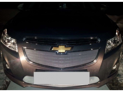 Защита радиатора хром верхняя РусСталь для Chevrolet Cruze 2012-2015