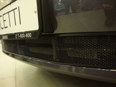 Защита радиатора черная РусСталь для Chevrolet Lacetti 2005-2013