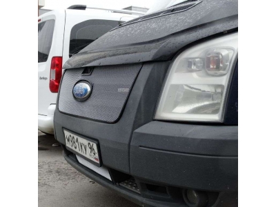 Защита радиатора хром верхняя РусСталь для Ford Transit 2006-2014