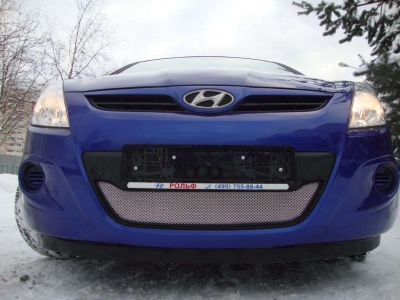Защита радиатора хром РусСталь для Hyundai i20 2008-2014