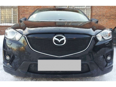 Защита радиатора черная нижняя РусСталь для Mazda CX-5 2011-2015