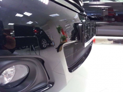 Защита радиатора черная РусСталь для Nissan Teana 2008-2014