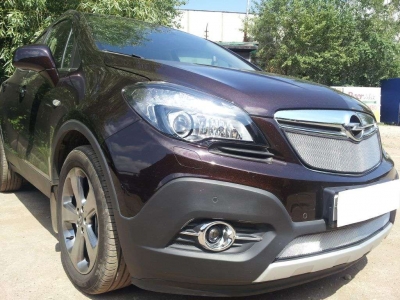 Защита радиатора хром верхняя РусСталь для Opel Mokka 2012-2021
