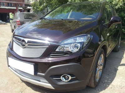 Защита радиатора хром верхняя РусСталь для Opel Mokka 2012-2021