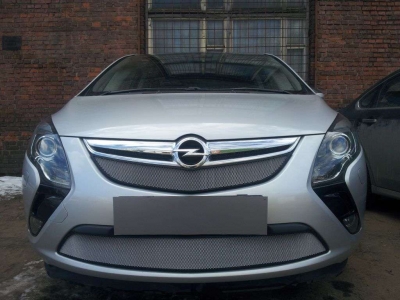 Защита радиатора хром верхняя РусСталь для Opel Zafira 2012-2021