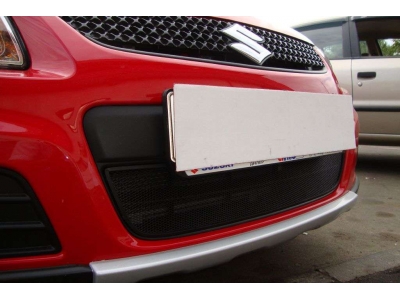 Защита радиатора черная РусСталь для Suzuki SX4 2009-2014