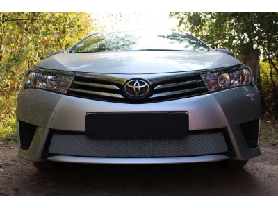 Защита радиатора хром РусСталь для Toyota Corolla 2013-2018