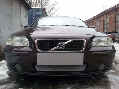Защита радиатора хром РусСталь для Volvo S60 2004-2010