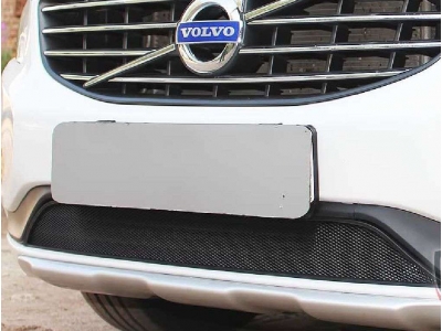 Защита радиатора черная РусСталь для Volvo XC60 2014-2017