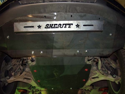 Защита картера Шериф для 3,0 TDI, 4,2 TDI алюминий 5 мм для Audi Q7 № 02.1021