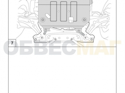 Защита картера и КПП Шериф алюминий 4 мм для Ford EcoSport № 08.2626 V2