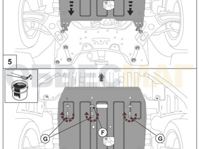 Защита картера и КПП Шериф сталь 2 мм для Hyundai i30 № 10.2243