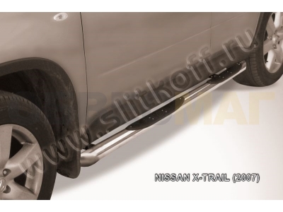 Уголки 57 мм Slitkoff для Nissan X-Trail 2007-2011
