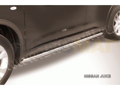 Пороги труба 42 мм с гибами Slitkoff для Nissan Juke 2WD 2010-2018