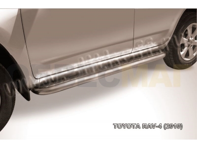 Пороги с площадкой алюминиевый лист 57 мм для Toyota RAV4 № TR410-010
