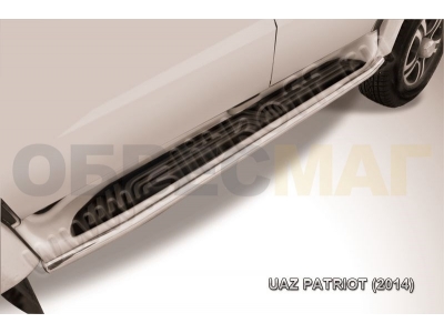 Защита штатных порогов 42 мм для УАЗ Патриот № UP14-005