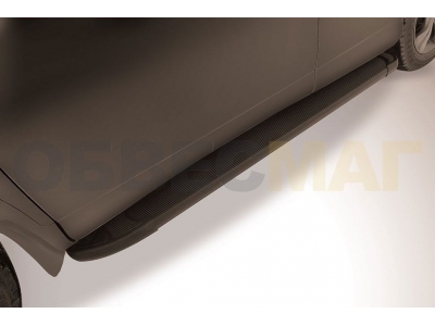 Пороги алюминиевые Slitkoff Optima Black для Honda CR-V № AL-HCRV17001