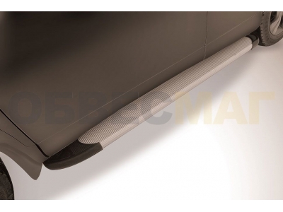 Пороги алюминиевые Slitkoff Optima Silver для Honda CR-V № AL-HCRV17002