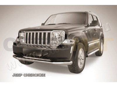 Защита переднего бампера 76 мм Slitkoff для Jeep Cherokee 2014-2018