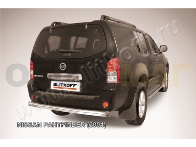 Защита штатных порогов 42 мм Slitkoff для Nissan Pathfinder 2004-2009