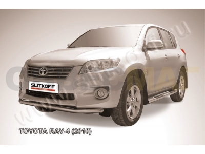 Защита переднего бампера 57 мм Slitkoff для Toyota RAV4 2010-2013
