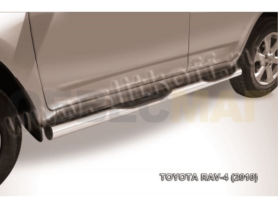 Пороги труба с накладками 76 мм для Toyota RAV4 № TR410-012