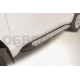 Пороги алюминиевые Slitkoff Standart Silver 1600 серебристые для Toyota Land Cruiser Prado 150 2017-2021