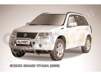 Кенгурятник 57 мм низкий Slitkoff для Suzuki Grand Vitara 2008-2011