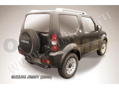Защита заднего бампера 57 мм чёрная Slitkoff для Suzuki Jimny 19988-2018