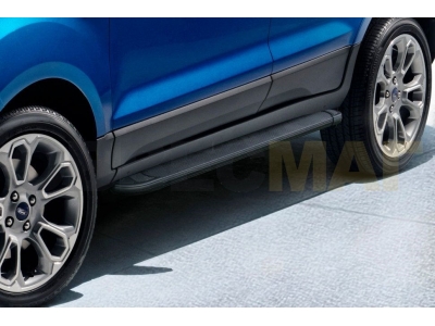 Пороги алюминиевые Slitkoff Optima Black для Ford Ecosport № AL-FES1701