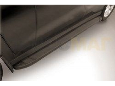Пороги алюминиевые Slitkoff Optima Black для Haval H2 № AL-Hav2001